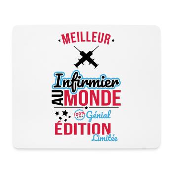Meilleur Infirmier au monde - 100% génial - Tapis de souris (format paysage) - blanc - Devant