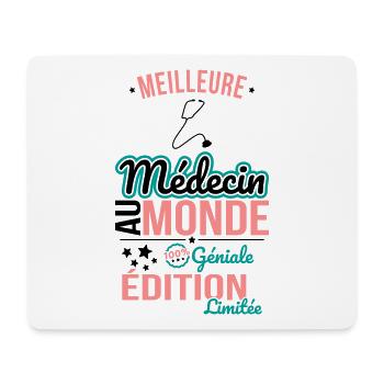 Meilleure Médecin au monde - 100% géniale - Tapis de souris (format paysage) - blanc - Devant