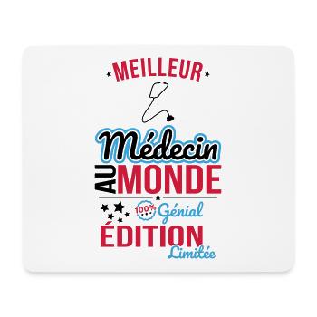 Meilleur Médecin au monde - 100% génial - Tapis de souris (format paysage) - blanc - Devant