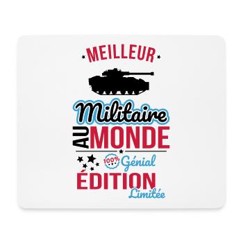 Meilleur Militaire au monde - 100% génial - Tapis de souris (format paysage) - blanc - Devant