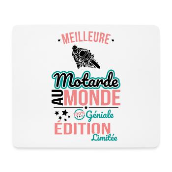 Best Female Biker in the World - 100% Awesome - Mouse Pad (horizontal) - white - Front
