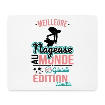 Bester Schwimmer der Welt - 100% genial - Mousepad (Querformat) - Weiß - Vorne