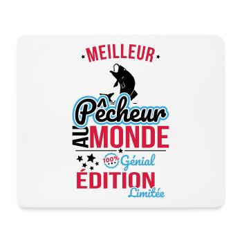 Meilleur Pêcheur au monde - 100% génial - Tapis de souris (format paysage) - blanc - Devant