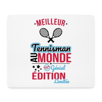 Meilleur Tennisman au monde - 100% génial - Tapis de souris (format paysage) - blanc - Devant