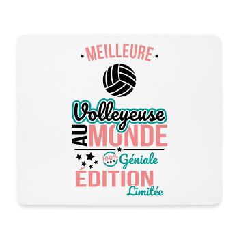 Meilleure Volleyeuse au monde - 100% géniale - Tapis de souris (format paysage) - blanc - Devant