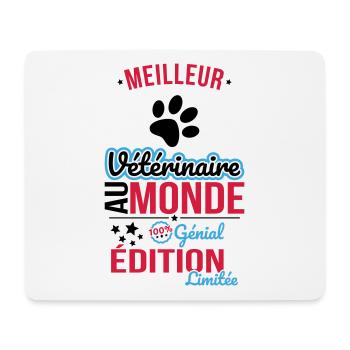 Meilleur Vétérinaire au monde - 100% génial - Tapis de souris (format paysage) - blanc - Devant
