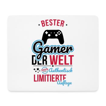 Meilleur joueur au monde - 100 % authentique - Tapis de souris (format paysage) - blanc - Devant