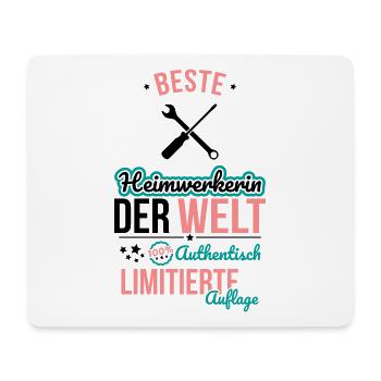 Best DIY Woman in the World - 100% Authentic - Mouse Pad (horizontal) - white - Front