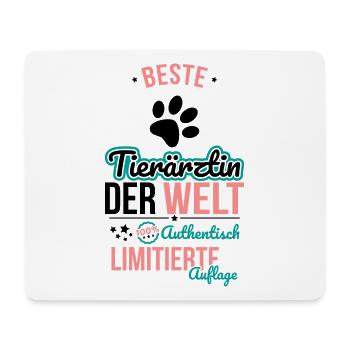 Beste Tierärztin der Welt - 100% Authentisch - Mousepad (Querformat) - Weiß - Vorne