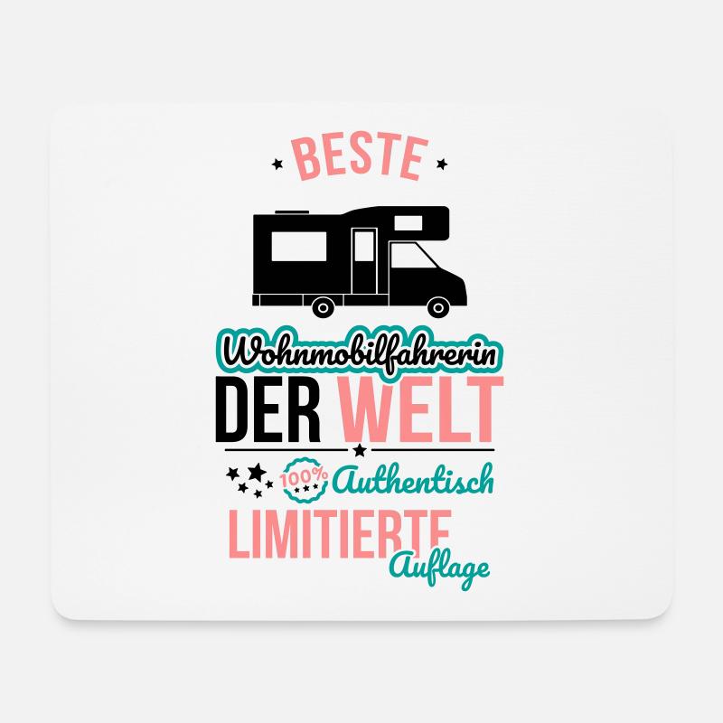 Beste Wohnmobilfahrerin - 100% Authentisch - Mousepad (Querformat) - Weiß