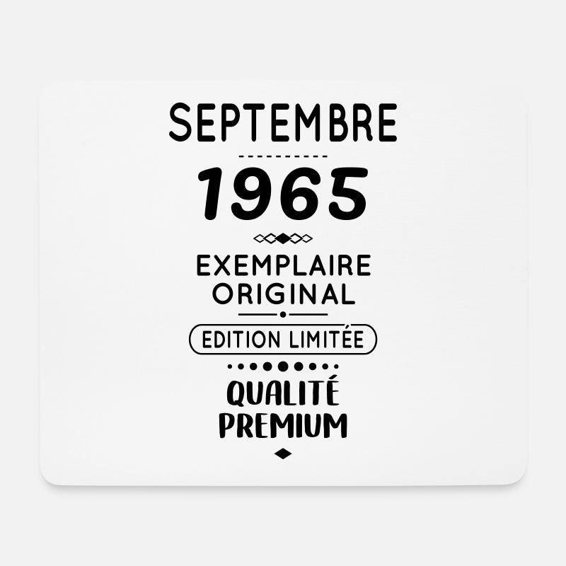 60-jähriges Jubiläum - September 1965 Perfektion - Mousepad (Querformat) - Weiß
