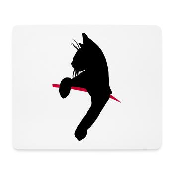 Cat in the Pocket - Funny Illustrations Graphic - Mouse Pad (horizontal) - white - Front