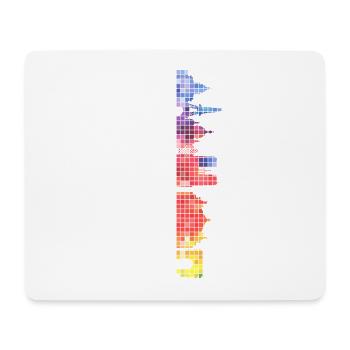 Paris France City Skyline Pixel Colorful - Mouse Pad (horizontal) - white - Front