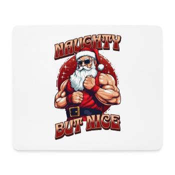 Bath Santa Claus Muscles Strong Christmas - Mouse Pad (horizontal) - white - Front