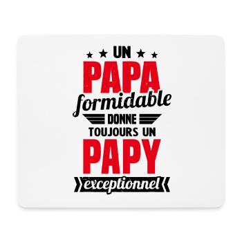 Un Papa Formidable Donne Un Papy Exceptionnel - Tapis de souris (format paysage) - blanc - Devant