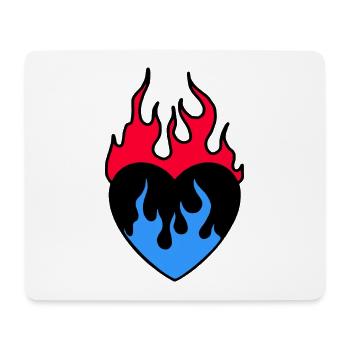 Herz - Mousepad (Querformat) - Weiß - Vorne
