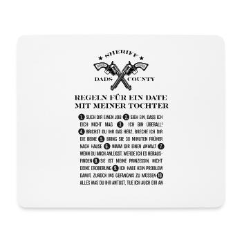 Regeln für ein Date mit meiner Tochter - Mousepad (Querformat) - Weiß - Vorne