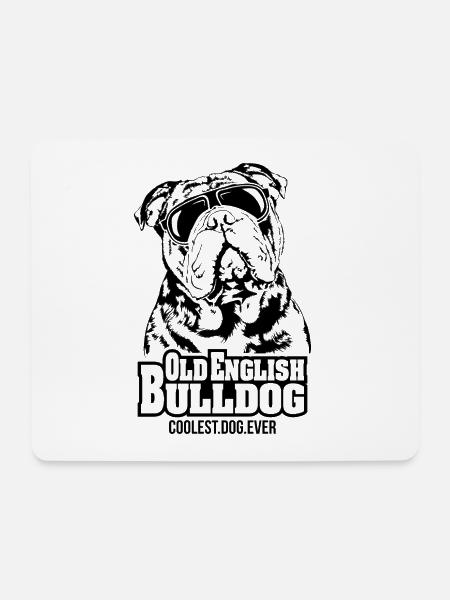 OLD ENGLISH BULLDOG coolest dog ever Hundespruch - Mousepad (Querformat) - Weiß