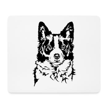 BORDER COLLIE Portrait Chiens de troupeau Chiens Wilsigns - Tapis de souris (format paysage) - blanc - Devant