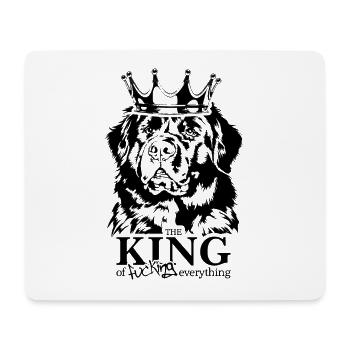 Terre-Neuve Roi de tout Chiens Disant - Tapis de souris (format paysage) - blanc - Devant