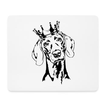 Weimaraner Krone Chiens Chien Wilsigns - Tapis de souris (format paysage) - blanc - Devant