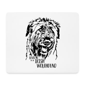 Loved by an Irish Wolfhound Hunde Hund Wilsigns - Mousepad (Querformat) - Weiß - Vorne