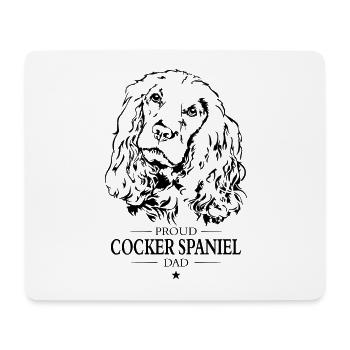 Cocker Spaniel Papa Chien Chien Wilsigns - Tapis de souris (format paysage) - blanc - Devant