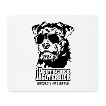 Deutscher Jagdterrier coolster Hund Hunde Wilsigns - Mousepad (Querformat) - Weiß - Vorne