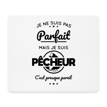 Pêche - Pas parfait mais pêcheur - Tapis de souris (format paysage) - blanc - Devant