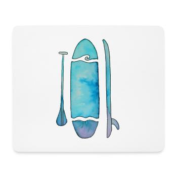 Stand Up Paddling Board SUP blau - Mousepad (Querformat) - Weiß - Vorne
