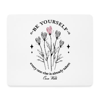 OSCAR WILDE's quote design - Mouse Pad (horizontal) - white - Front