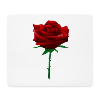 Red rose - Mouse Pad (horizontal) - white - Front