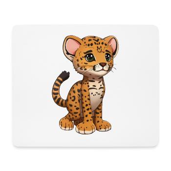 Guépard totalement mignon - Tapis de souris (format paysage) - blanc - Devant