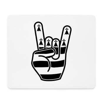 Rock Breizh - Tapis de souris (format paysage) - blanc - Devant