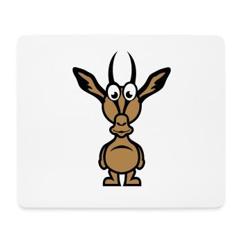 funny gazelle animal character 111 - Mouse Pad (horizontal) - white - Front