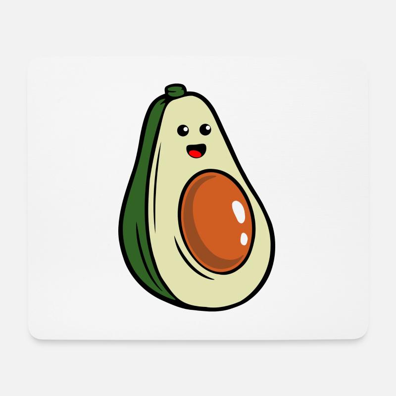 Avocado - Mousepad (Querformat) - Weiß