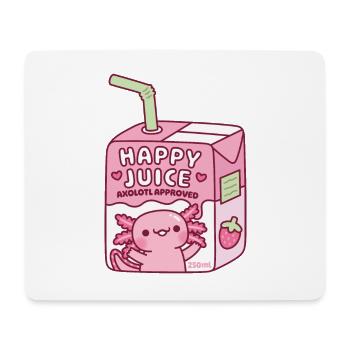 Funny Happy Juice Axolotl Approved Juice Box - Mouse Pad (horizontal) - white - Front