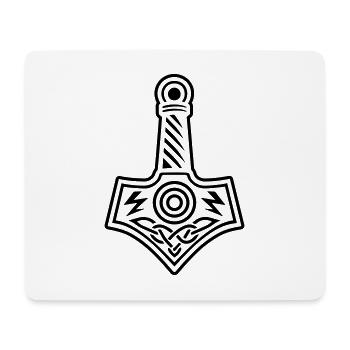 Thors Hammer Mjölnir Hammer des Gottes Thor - Mousepad (Querformat) - Weiß - Vorne