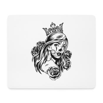 Tête de Reine (motif de partenaire) - Tapis de souris (format paysage) - blanc - Devant