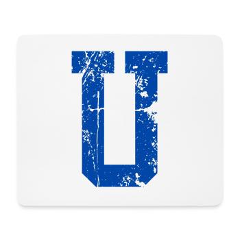 Letter u Retro Sport - Mousepad (Querformat) - Weiß - Vorne