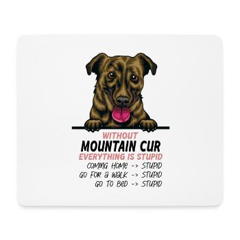 Ohne Berg-Cur ist alles doof - Mousepad (Querformat) - Weiß - Vorne