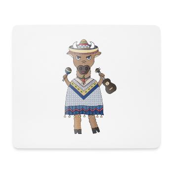 Stier Samba Rhythmus im Blut - Mousepad (Querformat) - Weiß - Vorne