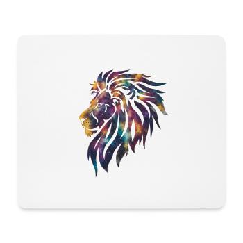 Galaxie Löwe Kosmisch - Mousepad (Querformat) - Weiß - Vorne
