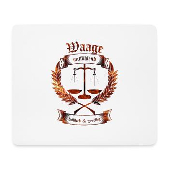 Waage - Mousepad (Querformat) - Weiß - Vorne