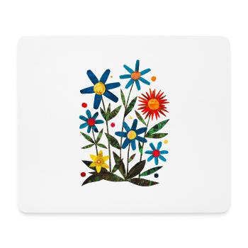 Blüten - Mousepad (Querformat) - Weiß - Vorne