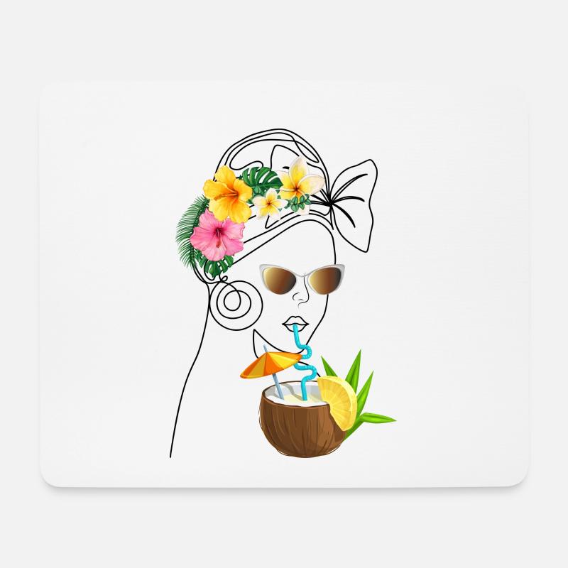 Club Tropicana - Mousepad (Querformat) - Weiß