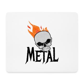 Skull metal Head Heavy Metal - Mousepad (Querformat) - Weiß - Vorne