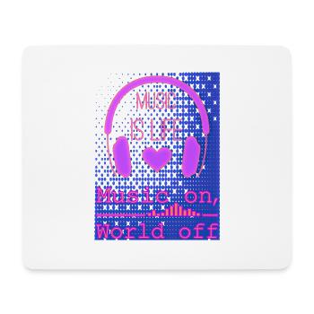 Musik - Mousepad (Querformat) - Weiß - Vorne