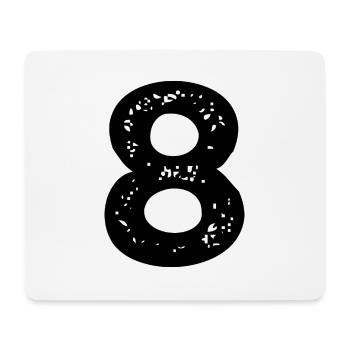 8 number jersey - Mouse Pad (horizontal) - white - Front