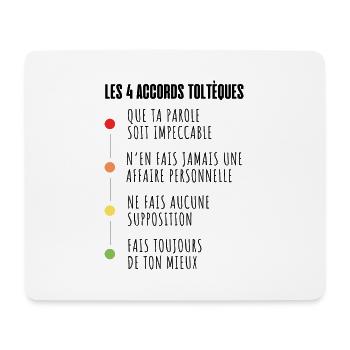 Les 4 accords toltèques - Tapis de souris (format paysage) - blanc - Devant